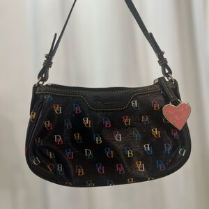 Dooney & Bourke Black Bag with Multicolor Logo
